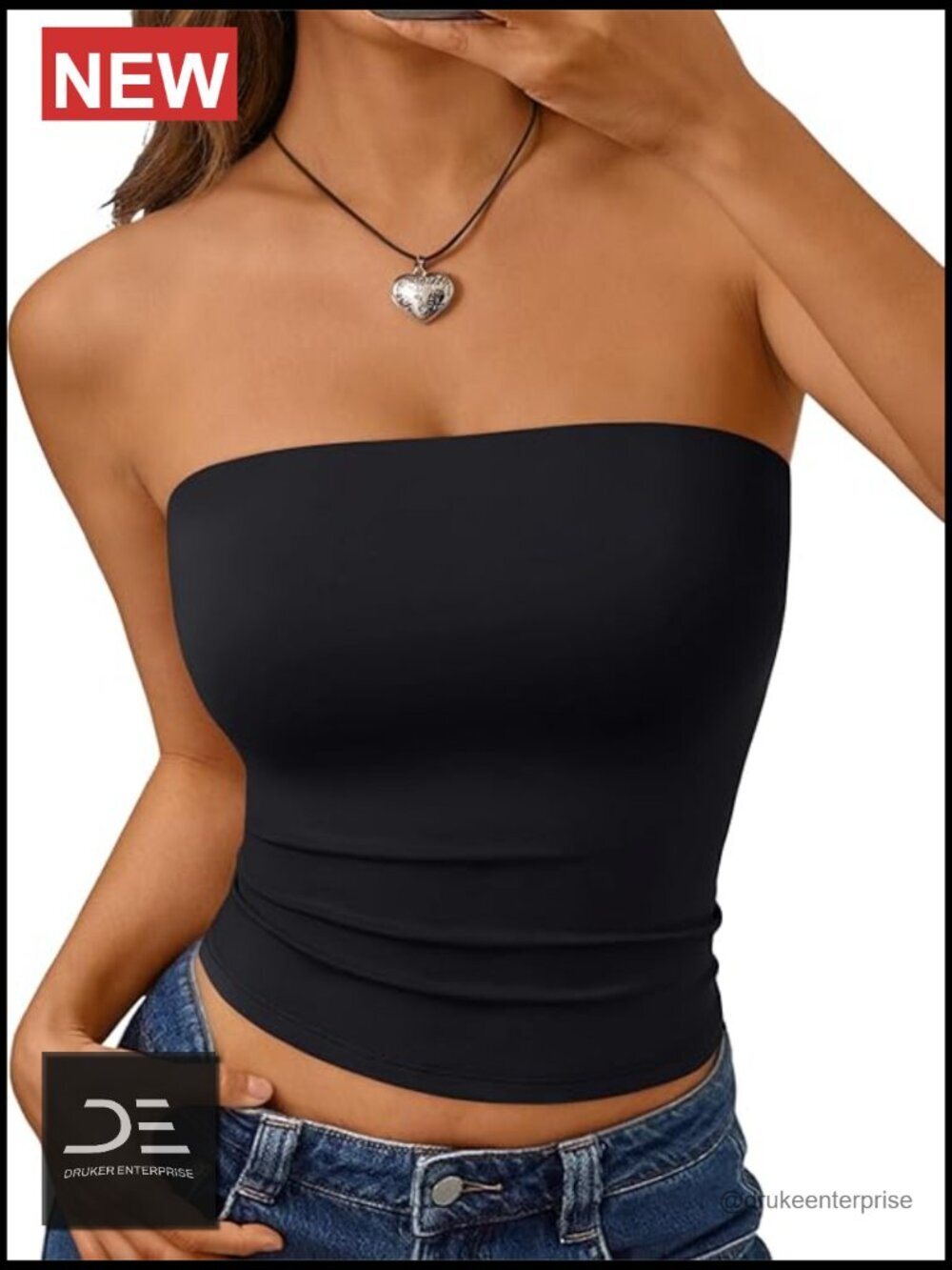 Double Lined Strapless Tube Top Bandeau Crop Tank Backless Cami